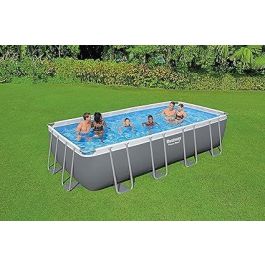 Piscine Hors Sol Bestway Power Steel Rectangulaire 412 x 201 x 122 cm + Filtre à Sable + Échelle