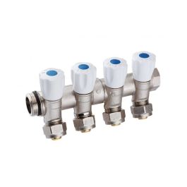 COLLECTEUR INCLINÉ 4 VANNES 1" PEX16  SOPAL