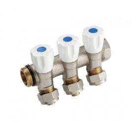 COLLECTEUR INCLINE 3/4" BLEU 3 VOIES  SOPAL