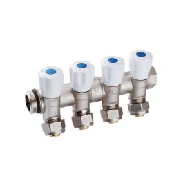 COLLECTEUR INCLINE 3/4" BLEU 4 VOIES  SOPAL