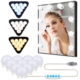 Pack 10 Lampes LED pour Miroir de Maquillage Décoration Murale