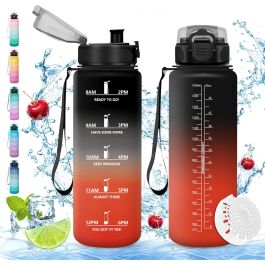 Thermos - Bouteille d'Eau avec Marqueur de Temps et Filtre - 900ml - RN