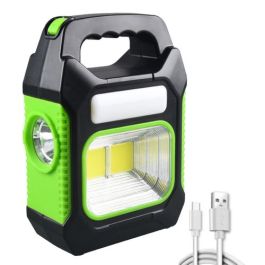 Lampe Solaire Extérieure Etanche LED USB Rechargeable - Vert