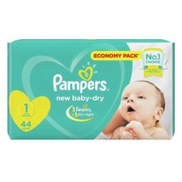 Pampers Baby-Dry Couches Taille 1 (2-5 kg) - Boîte de 44