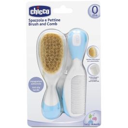 Brosse et Peigne Bébé Chicco Bleu - Douceur & Soin Capillaire