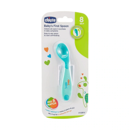 Chicco Cuillère Silicone Garçon 8M+ - Repas Bébé
