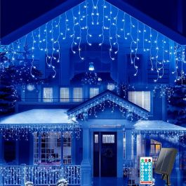 Kit 100 LED - Guirlande Lumineuse Rideau Lumière LED - 10 m - Bleu