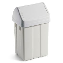 Poubelle PATTY - 25 L - Blanche - Couvercle basculant