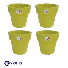 Lot 4 pots Linéa Viomes - D20xH18,5 cm - vert clair