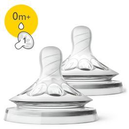 Philips Avent Tétines Naturelles 0m+ (x2) - Débit Nouveau-né