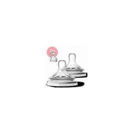 Avent Tétines Naturelles 3M+ - Lot de 2 - Biberon Bébé