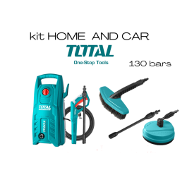 Kit home AND car TOTAL Nettoyeur haute pression - 1400W - 130 Bar