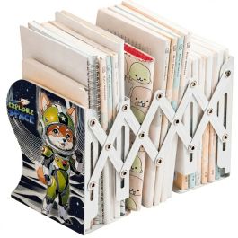 Range-livres extensible accordéon - Renard astronaute - 50x19 cm