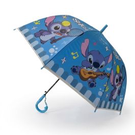 Parapluie enfant Stitch - 75 cm - Bleu ciel - Sifflet