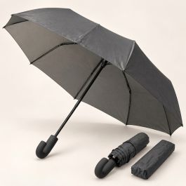Parapluie pliable automatique - 100 cm - Gris - Housse