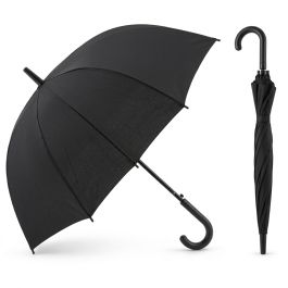 Parapluie imperméable - 100 cm - Noir - Poignée ergonomique