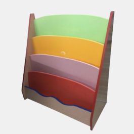 Étagère livre Ranim - EL - Bois - 97,5x86x40 cm - Multicolore