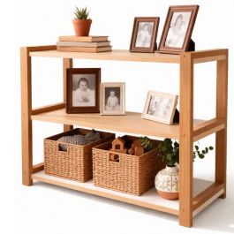 Étagère Scandinave – Bois Naturel – 80 X 60 X 30 cm