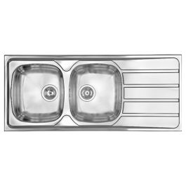Évier SPRING IX 21 – Inox – 2 Bacs avec Égouttoir