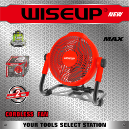 VENTILATEUR A/B 21V 254MM WISEUP + BATTERIE + CHARGEUR