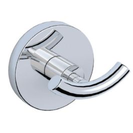 Porte peignoir de bain double chrome brillant - JAQUAR