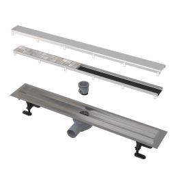 Siphon pour douche italienne 650 mm FIT AND GO grille double face alca en inox