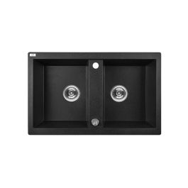 Évier de cuisine Kuchinox-SBE_720T - 2 Bacs Noir - 48X78 cm