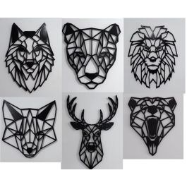 Décoration Murale - Têtes d’Animaux Géométriques