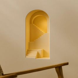 Applique murale NICHEA – Plâtre artisanal éco-responsable – 200×150×100 mm