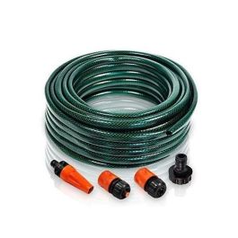Kit tuyau d'arrosage complet - 25 M - Vert - Dim 15mm