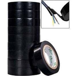 10 Ruban Électrique Isolant PVC Imperméable (Noir)