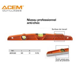 niveau d'eau magnétique ANTI-CHOC 50CM