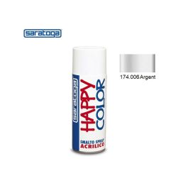 Pack 3 Peintures spray happy color argent 006