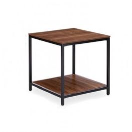 Table d'appoint Carré - bois mdf et métal - Marron H/L(51cm/50cm)