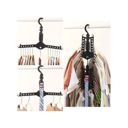 Cintre Multifonction pour Vêtements - Noir - ABS - Pliable 11x32 cm / 47x32 cm