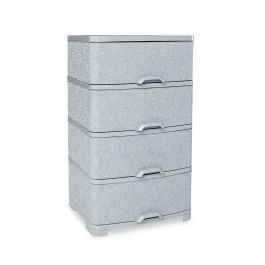 SOTUFAB - Armoire 4 tiroires - dentelle - gris