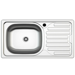 Évier Cuisine Inox 80 x 50 cm - Avec Vidage/Siphon - ASIL