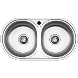 Évier Cuisine Inox 78.5 x 43.5 cm - Avec Vidage/Siphon - ASIL