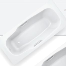 Baignoire avec poignées Atlantica - TB30B80 - 180x80 - Acier