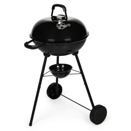 Barbecue à charbon émaillé - 43 cm - Acier chromé