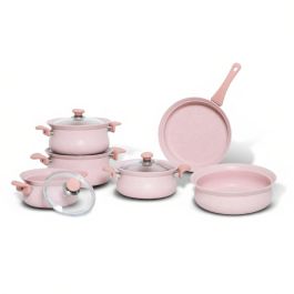 Batterie de cuisine Granite OMS - 10 pièces - Rose