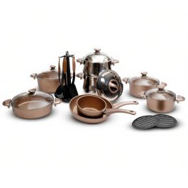 Batterie de cuisine Granite OMS Collection - 22 pièces - Bronze