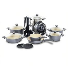 Batterie de cuisine Granite OMS Collection - 22 pièces - Gris