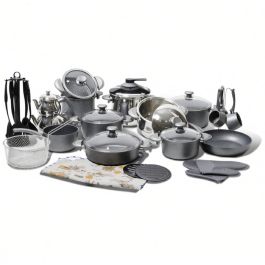 Batterie de cuisine Granite OMS Collection - 38 pièces - Gris