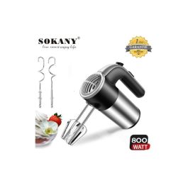 Batteur à main SOKANY Lh-952 - 800 W - noir et argent