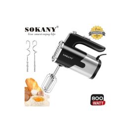 Batteur à main SOKANY Sk-6621 - 800 W - noir et argent