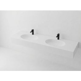 Plan Vasque Double Corian Beethoven - 140x50x15 cm