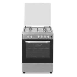 Cuisinière à Gaz Brandt BGE6241X - 4 FEUX - Inox