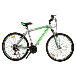 Bicyclette VTT PRADO Apache 18 Vitesse 26'' Pour Homme - Silver et Vert