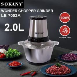 Hachoir à viande SOKANY 7002A - 300W - 2L Inox